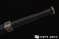 铁装手雕刻汉剑-错银错铜工艺-孤品，大师作品