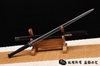 铁装手雕刻汉剑-错银错铜工艺-孤品，大师作品