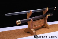 草钢经镀金八面汉剑 查长伟作品