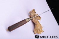 手工大马士革钢夹vg10天梯纹菜刀