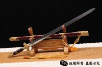 紫檀手雕尚方剑 孤品1把 查长伟作品