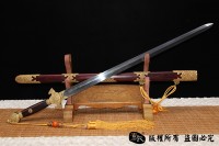 紫檀手雕尚方剑 孤品1把 查长伟作品