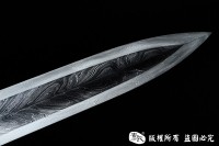 手工毛铁旋焊镀银汉剑