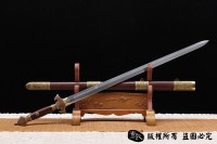 百炼花纹钢烧刃手工清剑 查长伟作品