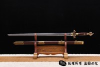 百炼花纹钢烧刃手工清剑 查长伟作品