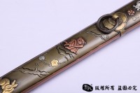 手工大马士革短唐刀 查长伟作品