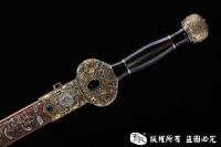 全手工雕刻八仙剑 查长伟作品