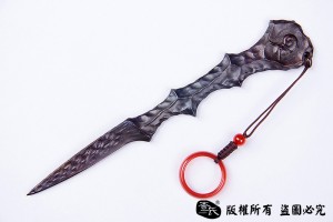 蜗牛人生 手工雕刻茶剑