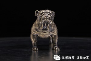 非常萌的斗牛犬-全铜实心制作