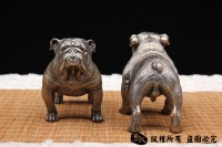 非常萌的斗牛犬-全铜实心制作