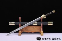 墨剑-山水纹陨铁剑-天铁剑，玄铁剑，陨石剑